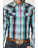 Image #3 - Moonshine Spirit Men's Blue Bayou Large Plaid Long Sleeve Snap Western Shirt , Turquoise, hi-res