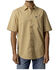 Image #1 - Kimes Ranch Men's MC Cooper Plaid Print Short Sleeve Button-Down Stretch Performance Shirt, Gold, hi-res