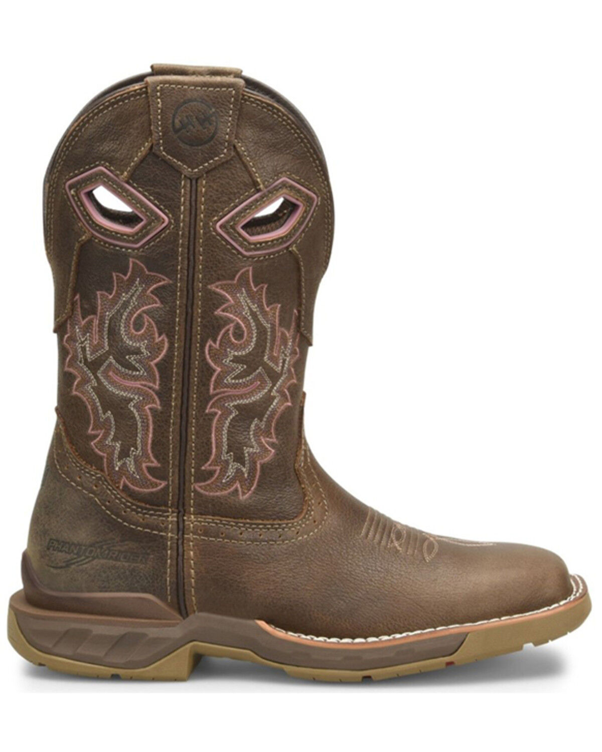 Image #2 - Double H Women's Ari Western Work Boots - Composite Toe, Brown, hi-res