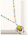 Shyanne Women's Silver & Turquoise Crescent Pendant Long-Beaded Necklace, Silver, hi-res