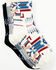 Image #3 - Shyanne Girls' Jesse Southwestern Crew Socks - 3-Pack, Blue, hi-res