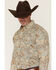 Image #2 - Gibson Trading Co Men's Feelin' Good Paisley Print Long Sleeve Snap Western Shirt, Aqua, hi-res