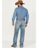 Rock & Roll Denim Men's Double Barrel Light Vintage Wash Relaxed Straight Stretch Jeans, Light Wash, hi-res