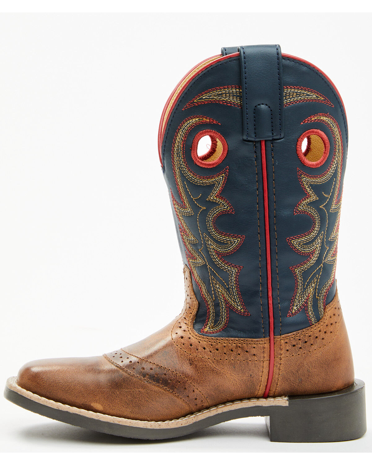 Image #3 - Cody James Boys' Bobby Western Boots - Broad Square Toe, Navy, hi-res