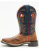 Image #3 - Cody James Boys' Bobby Western Boots - Broad Square Toe, Navy, hi-res
