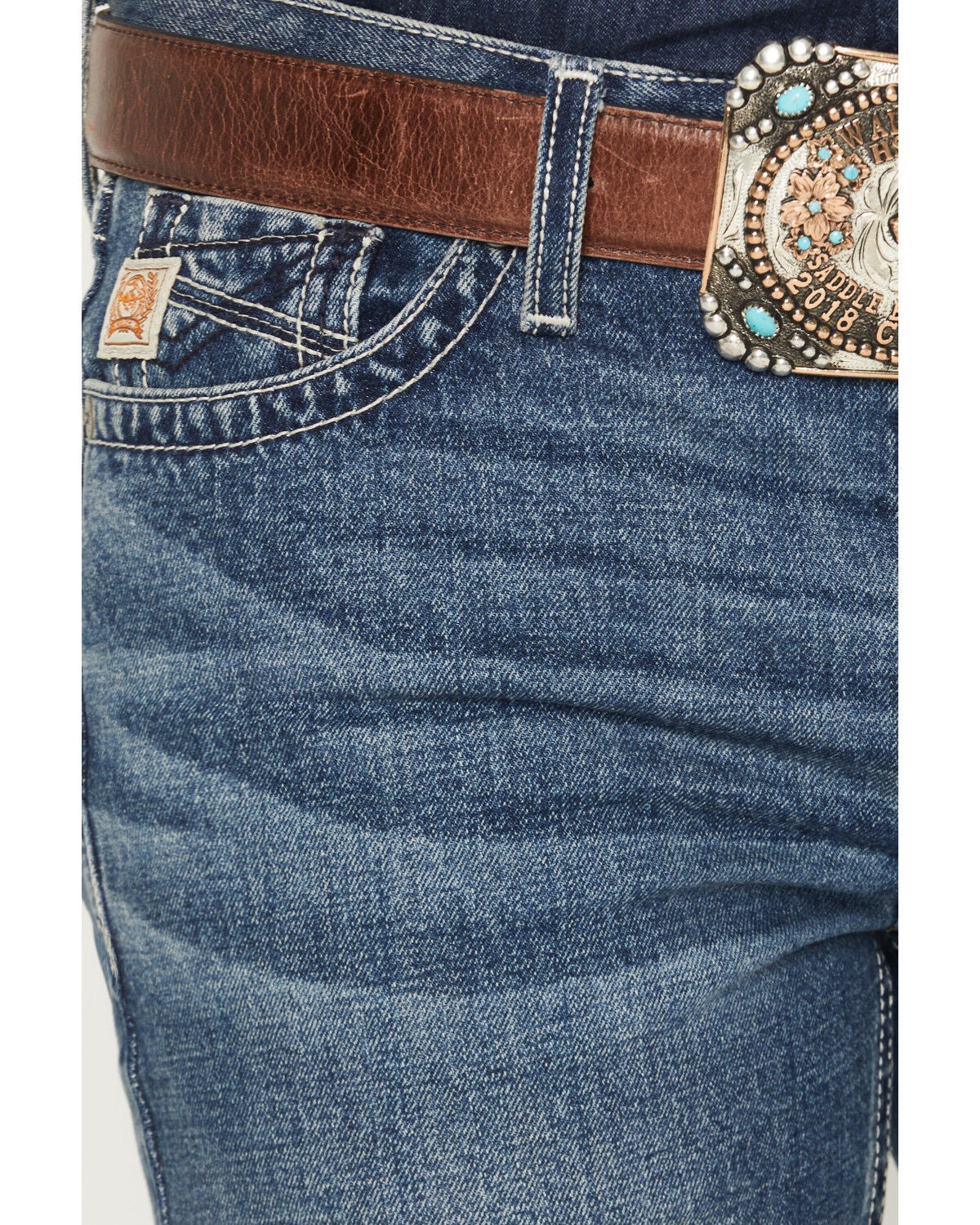 Image #2 - Cinch Men's Ian Medium Wash Slim Bootcut Rigid Denim Jeans, Indigo, hi-res