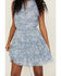 Image #3 - Revel Women's Paisley Tank Mini Dress, Blue, hi-res