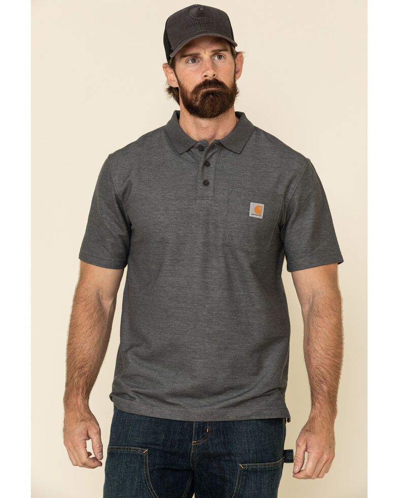 Carhartt Men's Contractors Work Pocket Short Sleeve Polo Shirt - Big ...