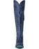 Image #4 - Lane Women's Lexington Over The Knee Corset Western Boots - Snip Toe, Navy, hi-res