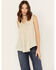 Image #1 - Molly Bracken Women's Crochet Sleeveless Peasant Top, Ivory, hi-res
