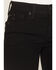 Image #2 - Miss Me Women's Mid Rise Embroidered Pocket 32" Bootcut Stretch Denim Jeans, Black, hi-res