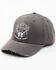 Image #1 - Moonshine Spirit Men's Gray Candy Skull Ball Cap, Grey, hi-res