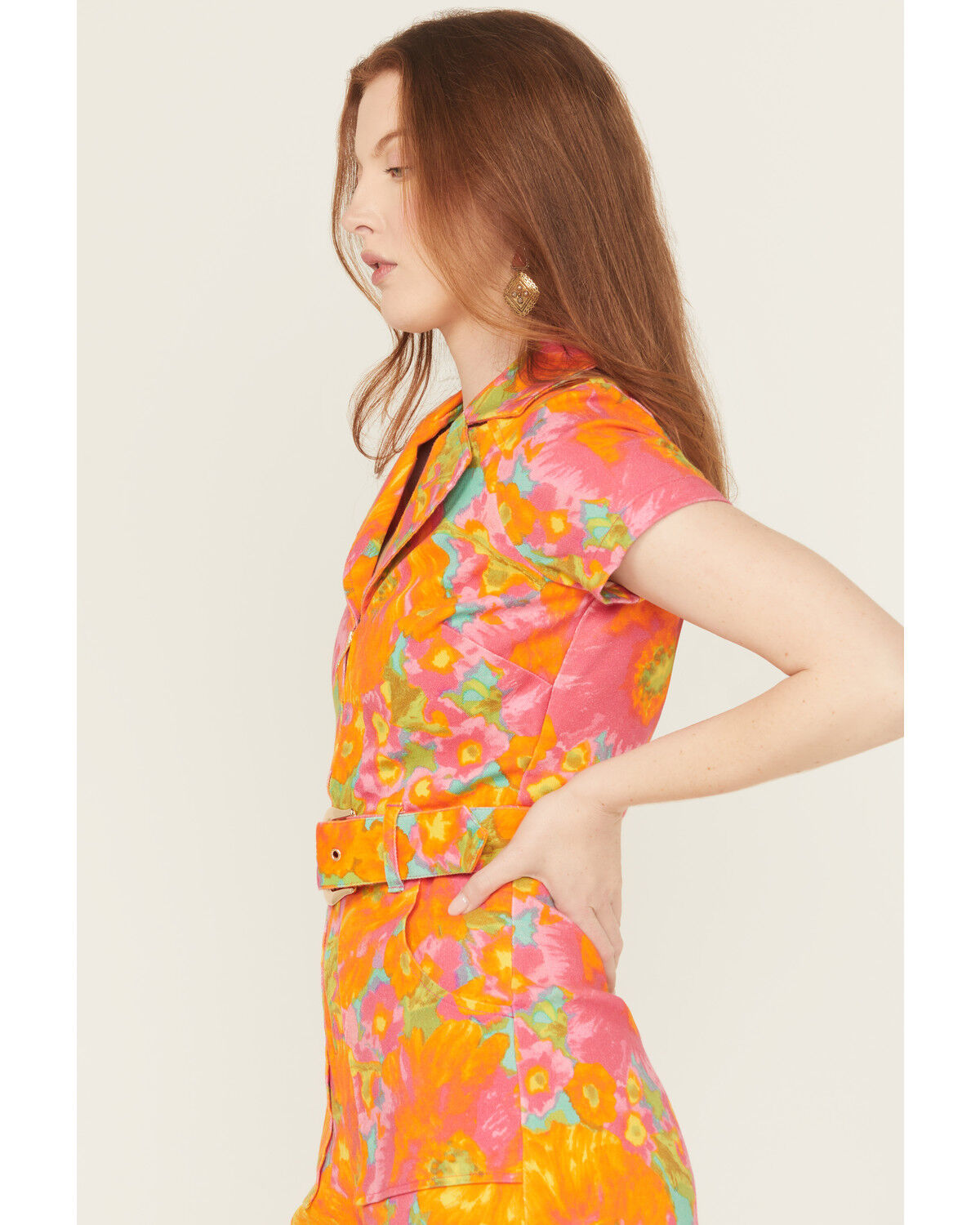 Image #3 - Show Me Your Mumu Women's Outlaw Floral Print Short Sleeve Romper, Multi, hi-res