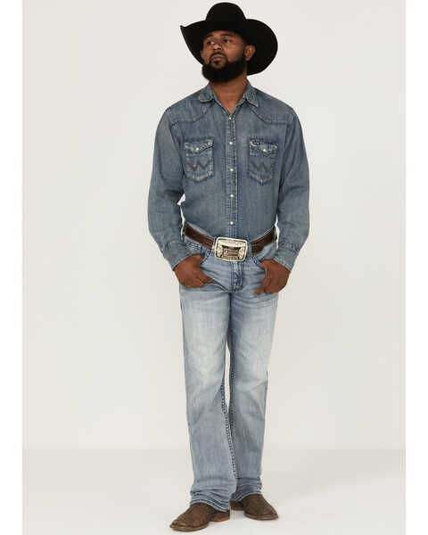 Image #1 - Cody James Men's Nashville Stretch Stackable Straight Jeans , Light Medium Wash, hi-res