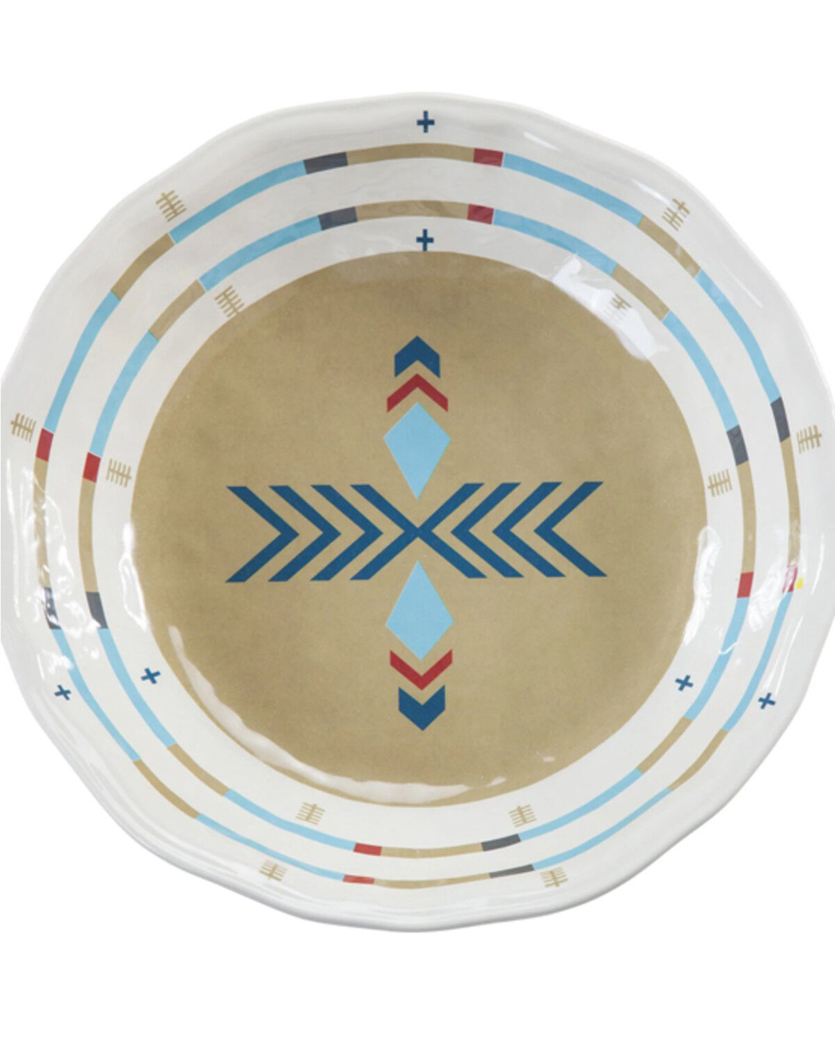 Image #4 - HiEnd Accents 14-Piece Spirit Valley Melamine Dinnerware Set, Red, hi-res