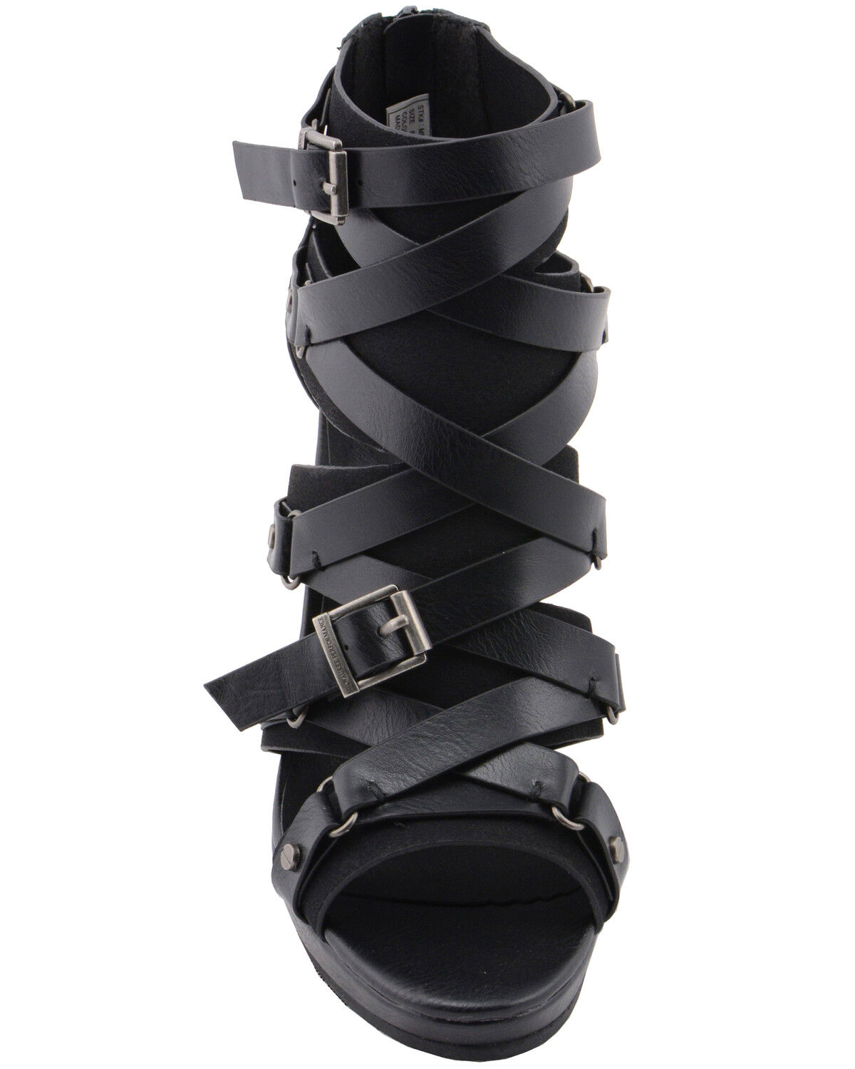 Image #5 - Milwaukee Performance Women's Ankle Strap Stiletto Sandals, Black, hi-res