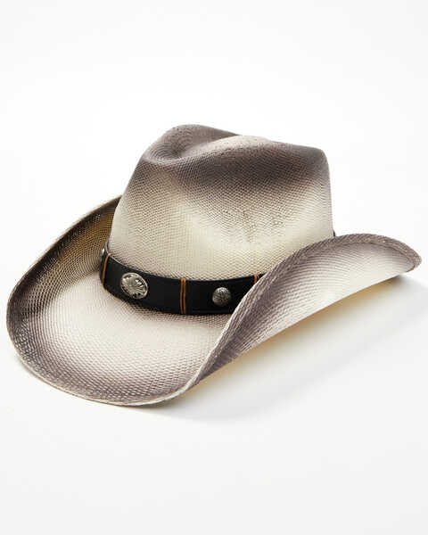 Image #1 - Cody James Tumbleweed Straw Cowboy Hat, Cream/black, hi-res