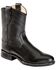 Old West Youth Boys' Roper Cowboy Boots - Round Toe, Black, hi-res