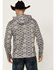 Image #4 - Rock & Roll Denim Men's Southwestern Print Hooded Sweatshirt, Dark Brown, hi-res