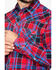 Image #4 - Rock 47 by Wrangler Men's Classic Large Plaid Print Long Sleeve Snap Western Shirt, , hi-res
