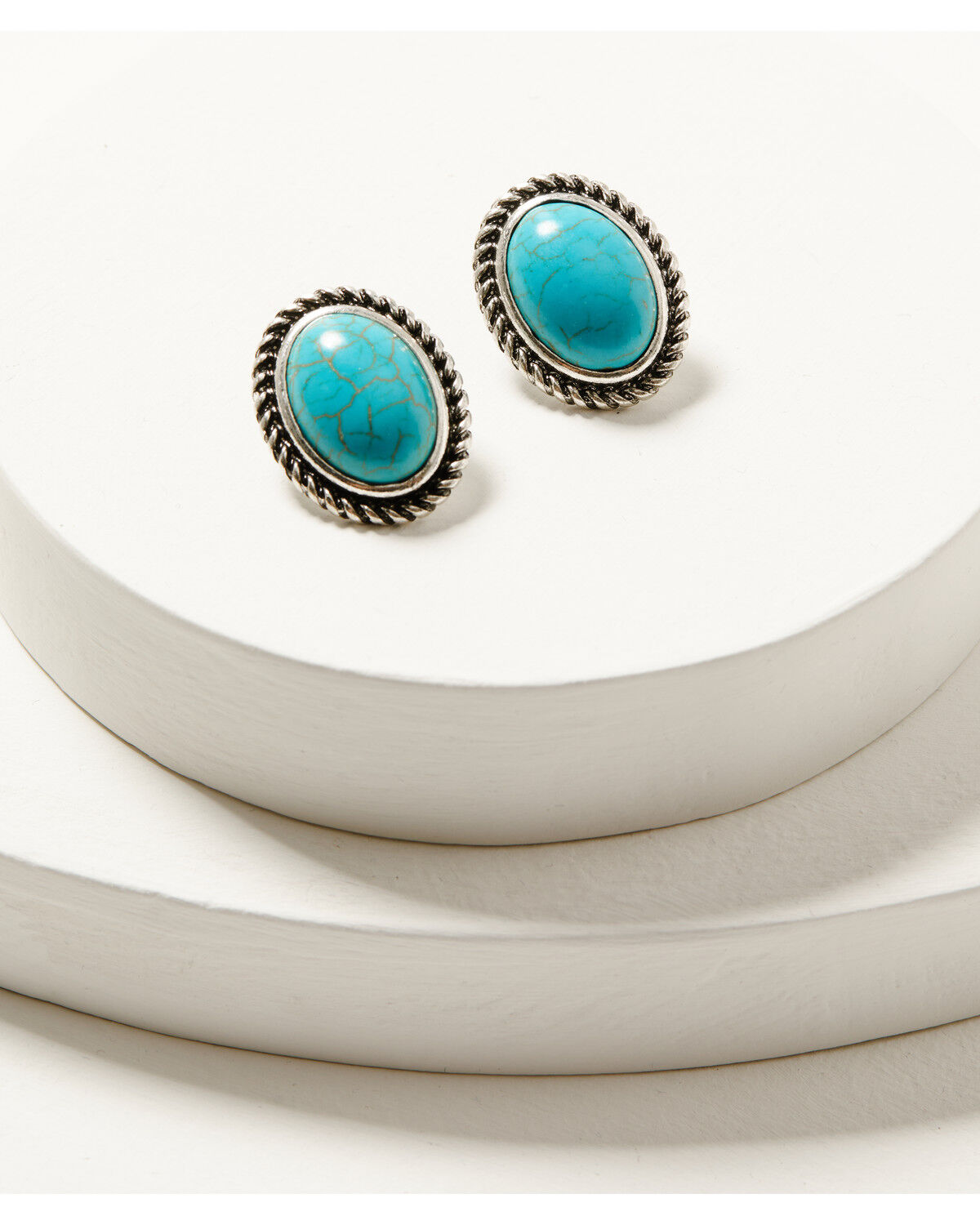 Image #1 - Shyanne Women's Frontier Antique Oval Earrings, Silver, hi-res