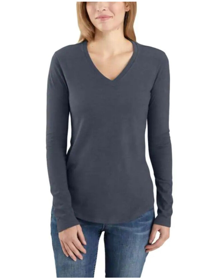 Carhartt Women's Bluestone Relaxed Long Sleeve Work T-Shirt , Blue, hi-res