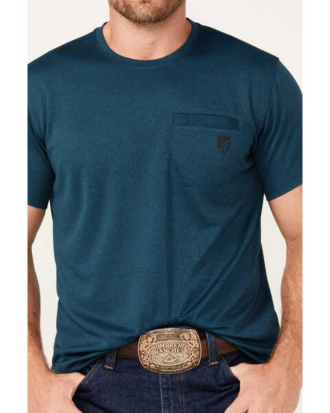 Image #3 - RANK 45® Men's Short Sleeve Performance T-Shirt, Medium Blue, hi-res