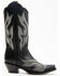 Image #2 - Planet Cowboy Women's Psychedelic Lines On The Highway Leather Western Boot - Snip Toe, Black, hi-res