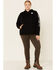 Image #2 - Carhartt Women's Black Clarksburg Sleeve Logo Hooded Sweatshirt - Plus, Black, hi-res