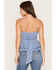 Image #4 - Originality Women's Boot Barn Exclusive Polka Dot Tie-Back Tank Top, Blue, hi-res