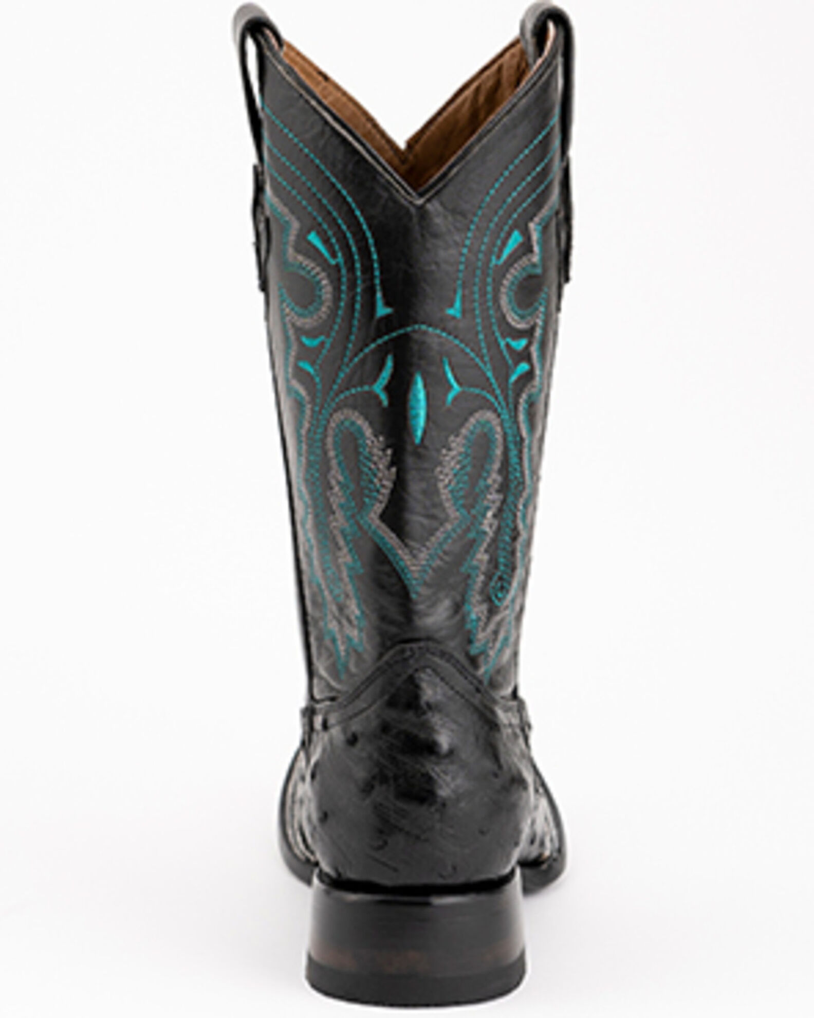 Ferrini Men s Full Quill Ostrich Embroidered Western Boots Broad Square Toe Sheplers