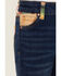 Ranch Dress'n Girls' Medium Wash Serape Pocket Stretch Regular Bootcut Jeans , Blue, hi-res