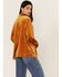 Image #4 - Wrangler Women's Old Gold Velvet Boyfriend Cut Long Sleeve Western Shirt, , hi-res
