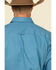 Tuf Cooper Men's Stretch Poplin Geo Print Long Sleeve Western Shirt , Blue, hi-res