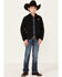 Image #3 - Ariat Boys' New Team Zip Up Softshell Jacket , Black, hi-res