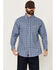 Image #1 - Ariat Men's FR Sierra Plaid Print Long Sleeve Button-Down Work Shirt, Blue, hi-res