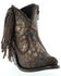 Image #1 - Liberty Black Women's Chloe Leopard Print Braided Fringe Western Booties - Snip Toe, Tan, hi-res
