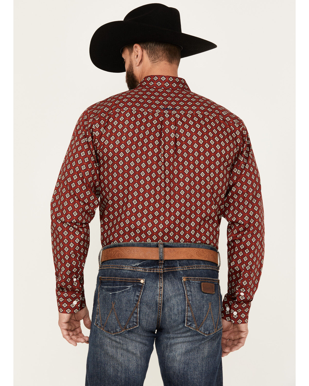 Image #4 - Ariat Men's Kyler Geo Long Sleeve Button-Down Western Shirt, , hi-res