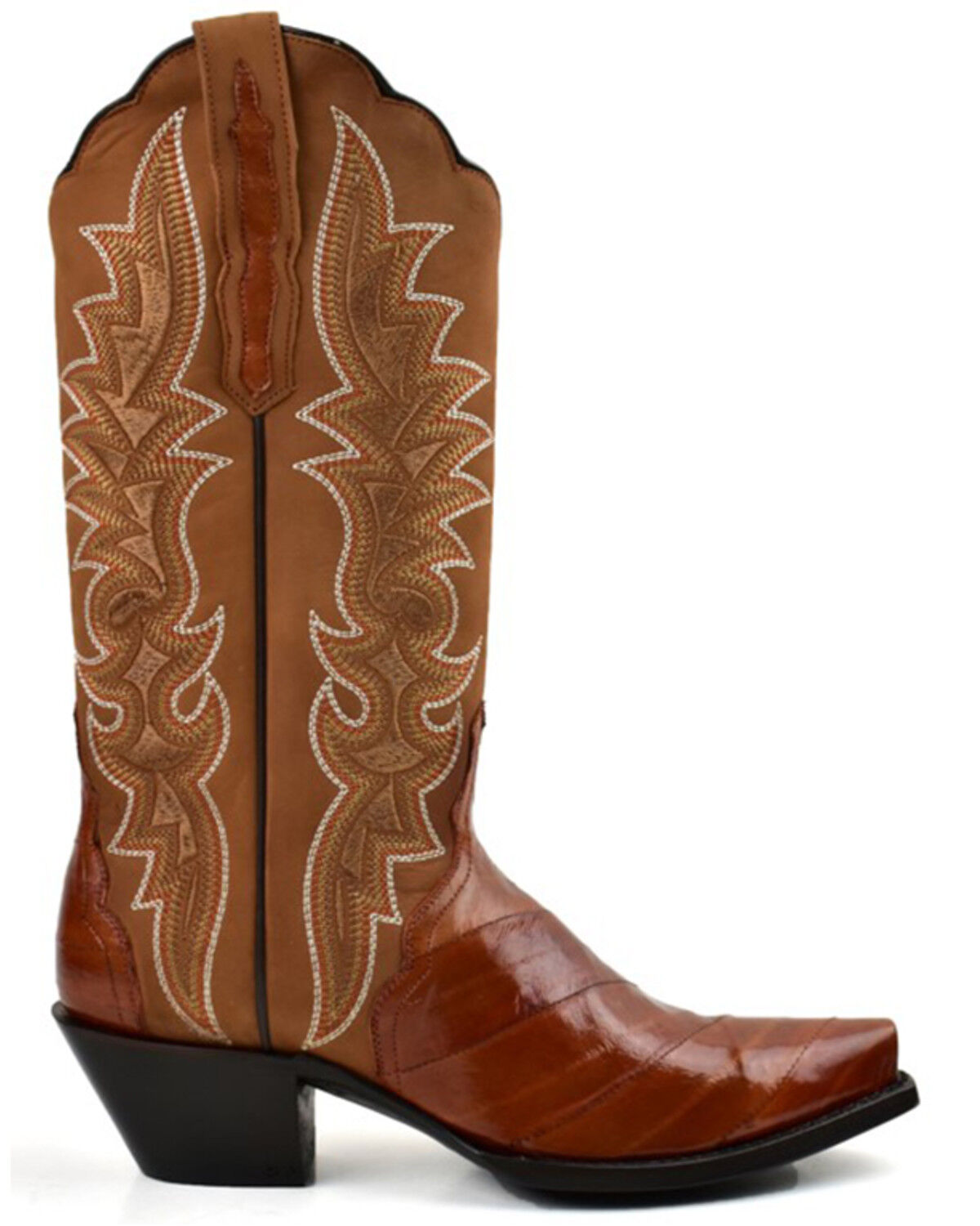 Image #2 - Dan Post Women's Eel Peanut Exotic Western Boot - Snip Toe, Brown, hi-res