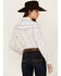 Image #4 - Cumberland Outfitters Floral Long Sleeve Pearl Snap Western Shirt, White, hi-res