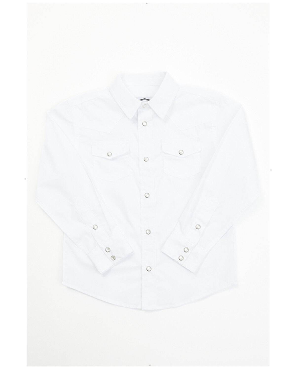 Image #1 - Gibson Trading Co Toddler Boys' Solid Long Sleeve Pearl Snap Western Shirt, White, hi-res