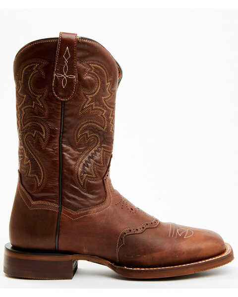 Image #3 - Dan Post Men's Embroidered Western Performance Boots - Broad Square Toe , Medium Brown, hi-res
