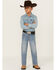 Image #1 - Cody James Little Boys' Cloverleaf Light Wash Slim Stretch Bootcut Jeans, Light Wash, hi-res