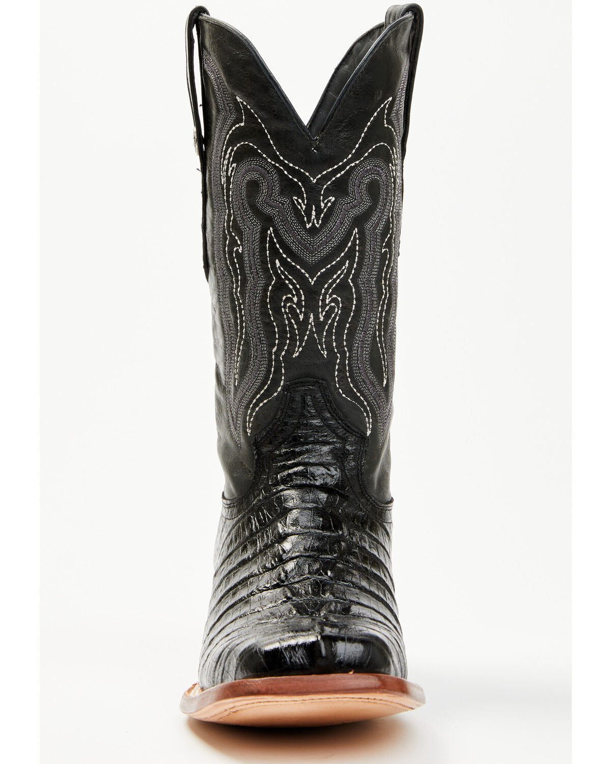 Image #4 - Tanner Mark Men's Lufkin Western Boots - Broad Square Toe, Black, hi-res