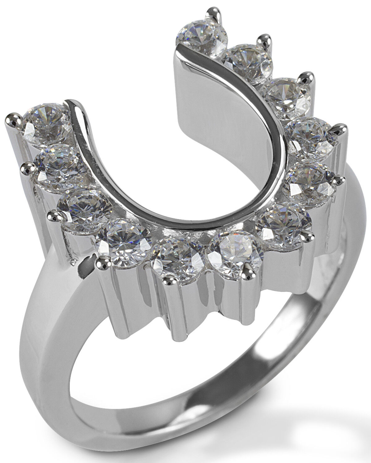 Image #1 - Kelly Herd Women's Outside Set Horseshoe Ring, Silver, hi-res