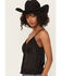 Image #2 - Shyanne Women's Lace Trim Satin Cami, Black, hi-res