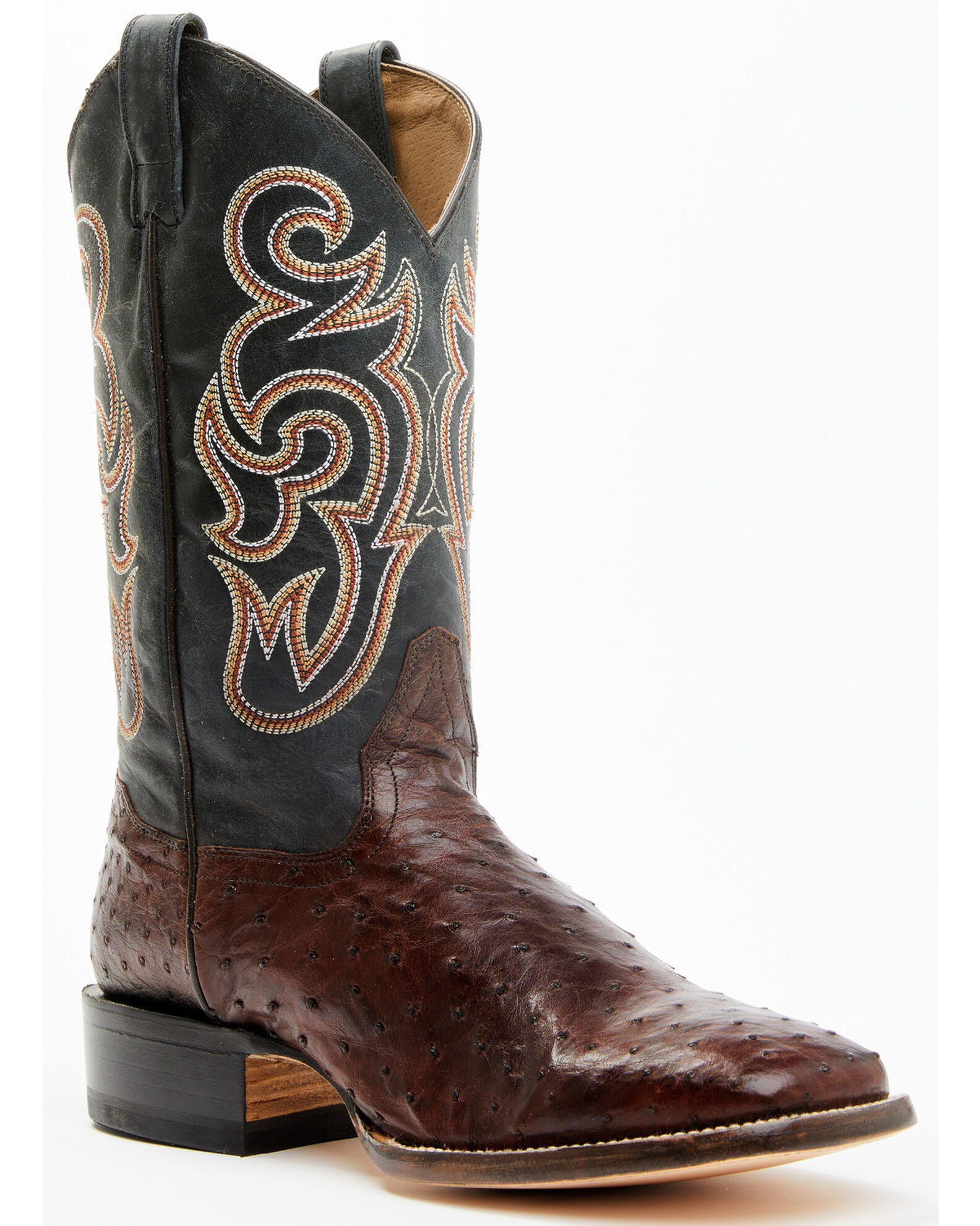Chocolate ostrich boots shop