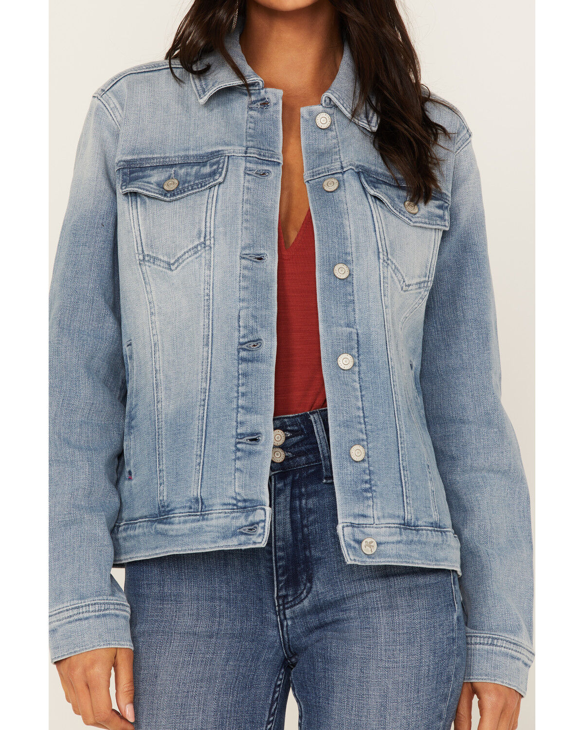 Image #2 - Idyllwind Women's Light Wash Wild Spirit Embroidered Denim Jacket, , hi-res
