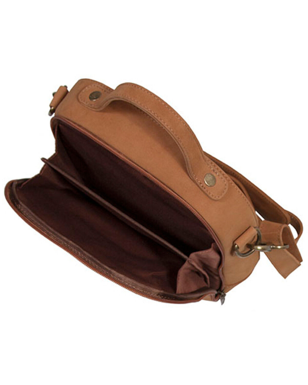 Image #4 - Scully Women's Travel Leather Tote, Brown, hi-res