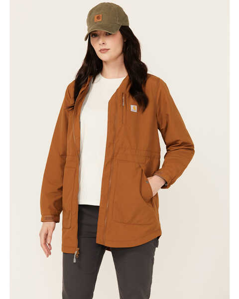 Image #1 - Carhartt Women's Relaxed Fit Lightweight Water Repellent Jacket , Tan, hi-res